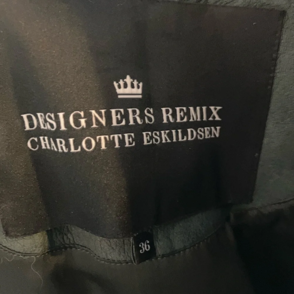 Charlotte Elkskildsen Blue-Green Soft Leather Moto Jacket - Picture 4 of 5